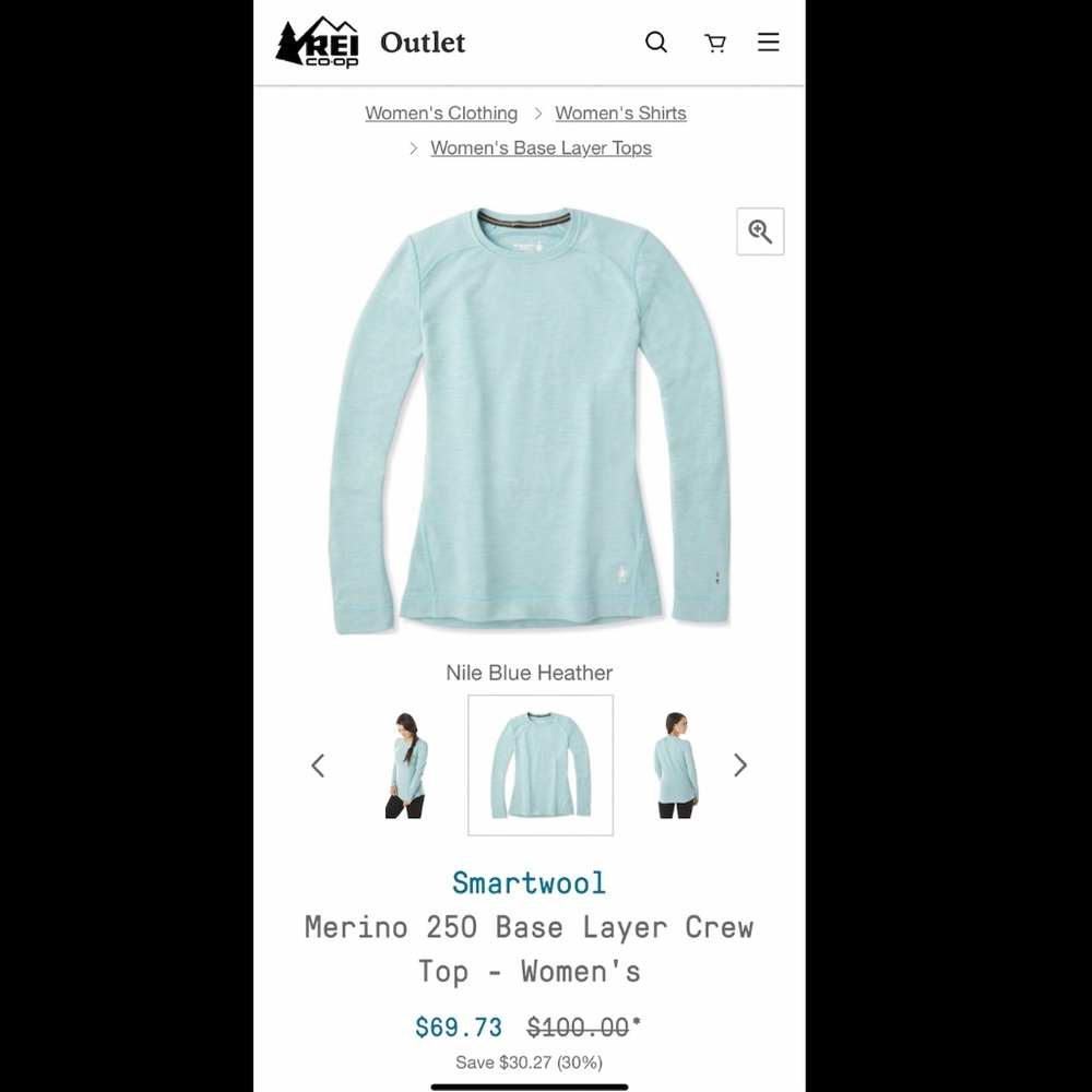 Merino 250 Base Layer Crew Top